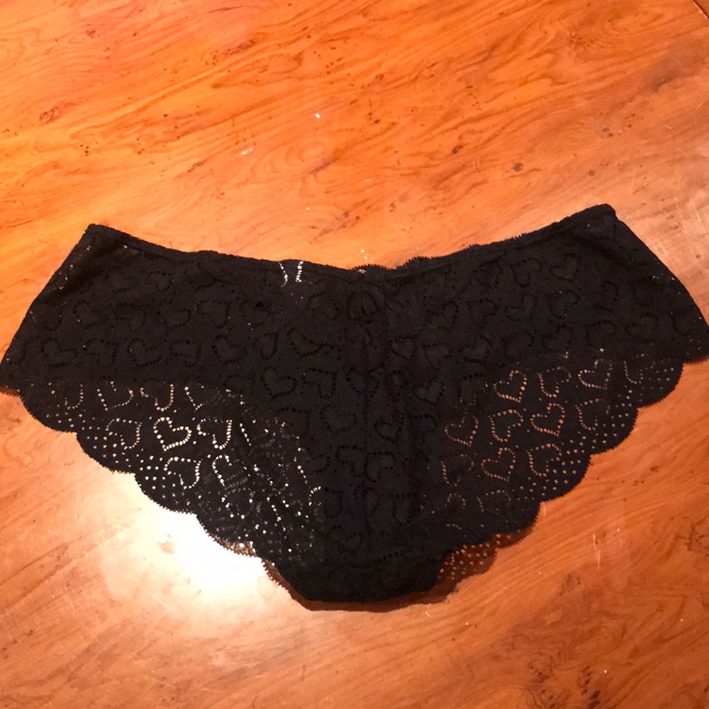 Victoria’s Secret heart patterned lace panties